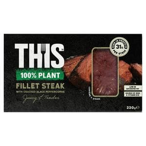 This is 220g Cracked Black Peppercorns Fillet Steak