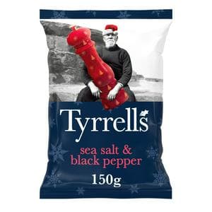 Tyrrells 150g Sea Salt & Black Pepper Sharing Crisps