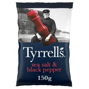 Tyrrells 150g Sea Salt & Black Pepper Sharing Crisps