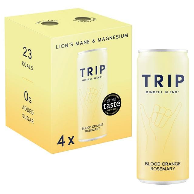 TRIP 4 x 250ml Blood Orange Sparkling Drink - gallery image 1