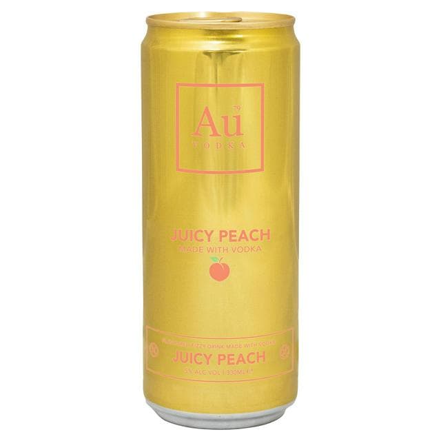 Au Vodka 330ml Juicy Peach Pre Mixed Drink Can - gallery image 1