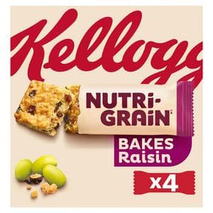 Kellogg's 4 x 45g Nutri-Grain Bakes Raisin Snack Bars