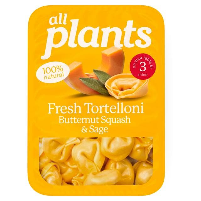 all plants 250g Creamy Butternut Squash & Sage Tortelloni - gallery image 1