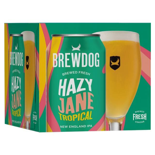 BrewDog 4 x 330ml Tropical Hazy Jane New England IPA Cans - gallery image 1