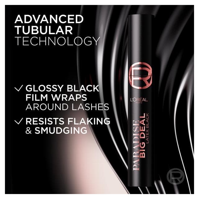 L'Oréal Paris Waterproof Paradise Big Deal Latex Volumising Mascara Black - gallery image 4