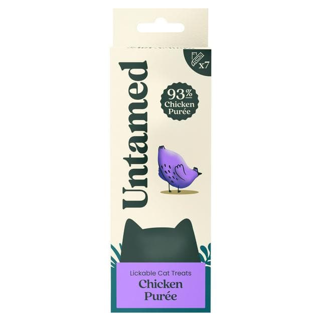 Untamed 7 x 15g Chicken Puree Lickable Cat Treats - gallery image 1