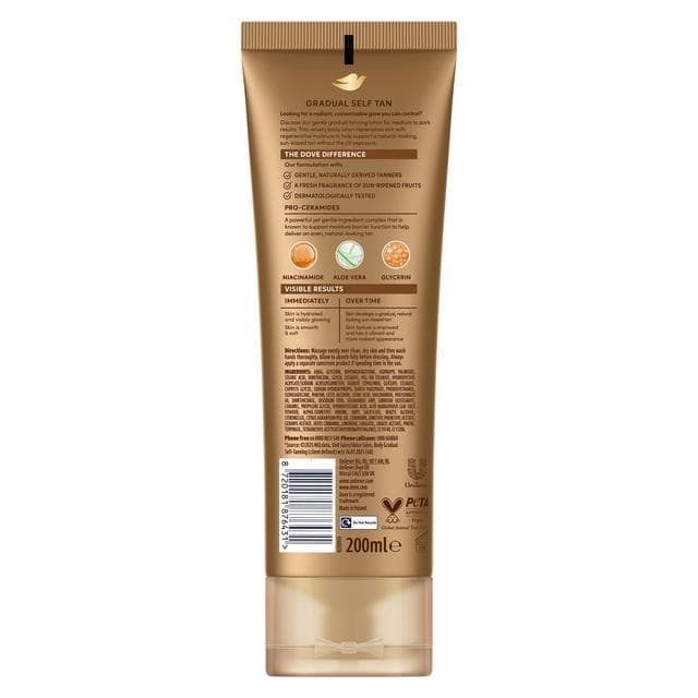 Dove Summer Revived 200ml Sunkissed Glow Medium to Dark Gradual Tan Lotion - gallery image 2