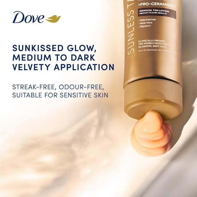 Dove Summer Revived 200ml Sunkissed Glow Medium to Dark Gradual Tan Lotion - gallery image 5