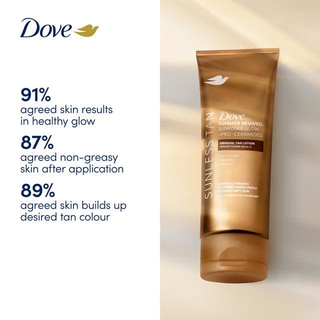 Dove Summer Revived 200ml Sunkissed Glow Medium to Dark Gradual Tan Lotion - gallery image 6