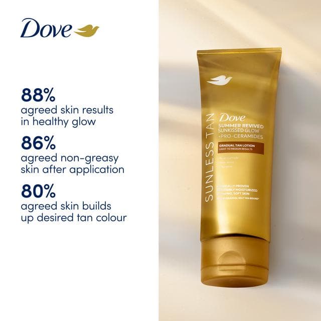 Dove Summer Revived 200ml Sunkissed Glow Light to Medium Gradual Tan Lotion - gallery image 2