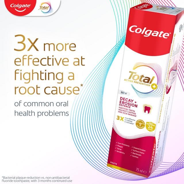 Colgate 75ml Total Active Prevention, Decay & Erosion Defence Toothpaste - gallery image 2
