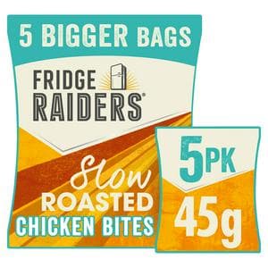 Fridge Raiders 5 x 45g Bigger Bags Slow Roasted Chicken Snack Bites