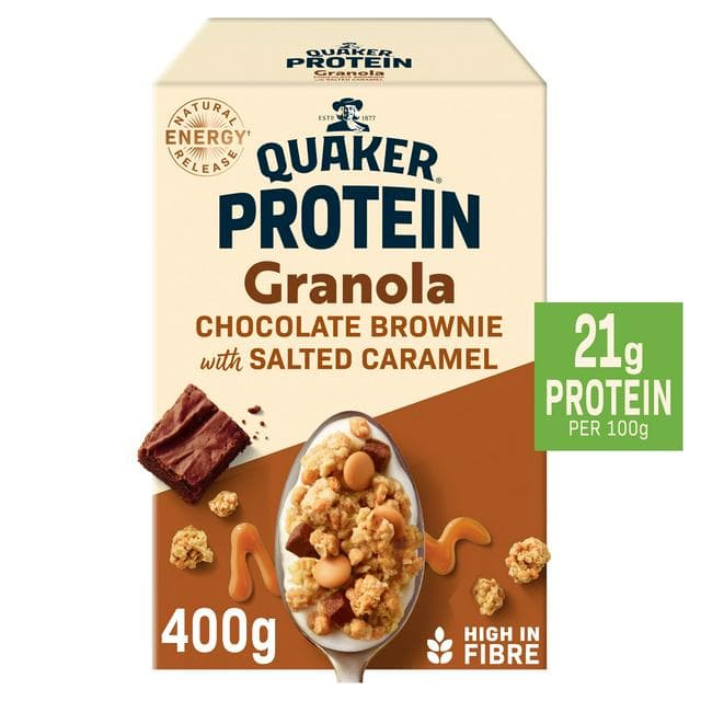 Quaker 400g Chocolate Brownie & Salted Caramel Protein Granola - gallery image 1