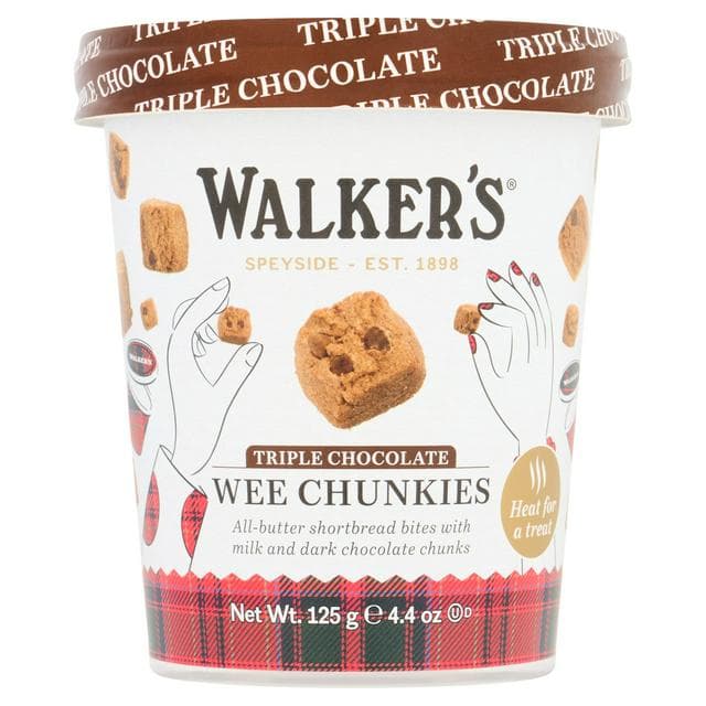 Walker's 125g Triple Chocolate Wee Chunkies Shortbread - gallery image 1