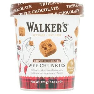 Walker's 125g Triple Chocolate Wee Chunkies Shortbread