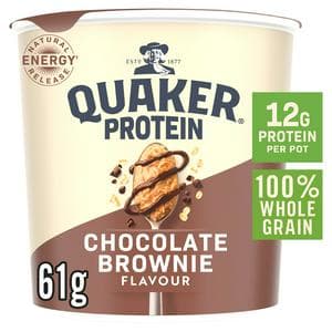 Quaker Oats 61g High Protein Chocolate Brownie Porridge Pot