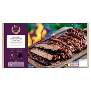 Sainsbury's Discovery 750g Slow Cooked Hot Smoked BBQ St. Louis Style Pork Ribs, Taste the Difference