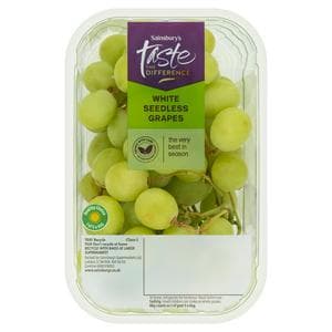 Sainsbury's White Seedless Grapes, Taste the Difference 500g