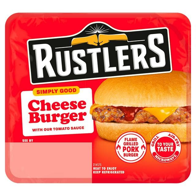 Rustlers Simply Good 111g Cheese Burger - gallery image 1