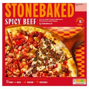 Sainsbury's Stonebaked 310g Spicy Beef Pizza