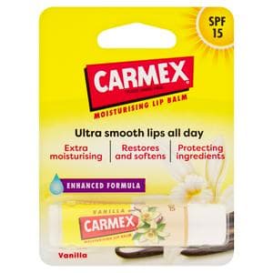 Carmex 4.25g Vanilla SPF 15 Moisturising Lip Balm