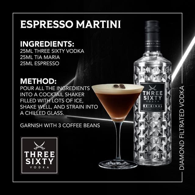 Three Sixty 70cl Original Premium Vodka Bottle - gallery image 4