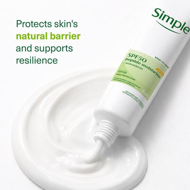Simple Kind to Skin 40ml SPF 50 Peptide Moisturiser - gallery image 2