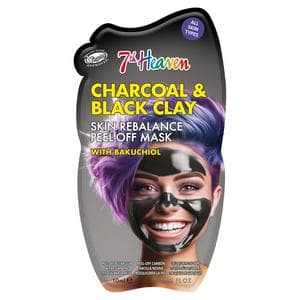 7th Heaven Charcoal & Black Clay with Bakuchiol Skin Rebalance Peel Off Mask