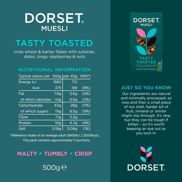 Dorset Cereals 500g Tasty Toasted Muesli - gallery image 5
