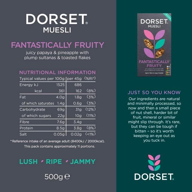 Dorset Cereals 500g Fantastically Fruity Breakfast Muesli - gallery image 5
