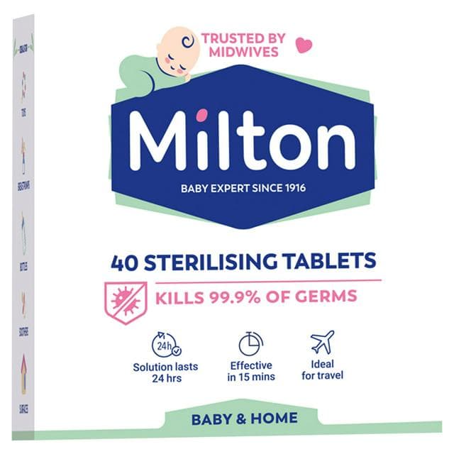 Milton 40 x Sterilising Tablets 160g - gallery image 1