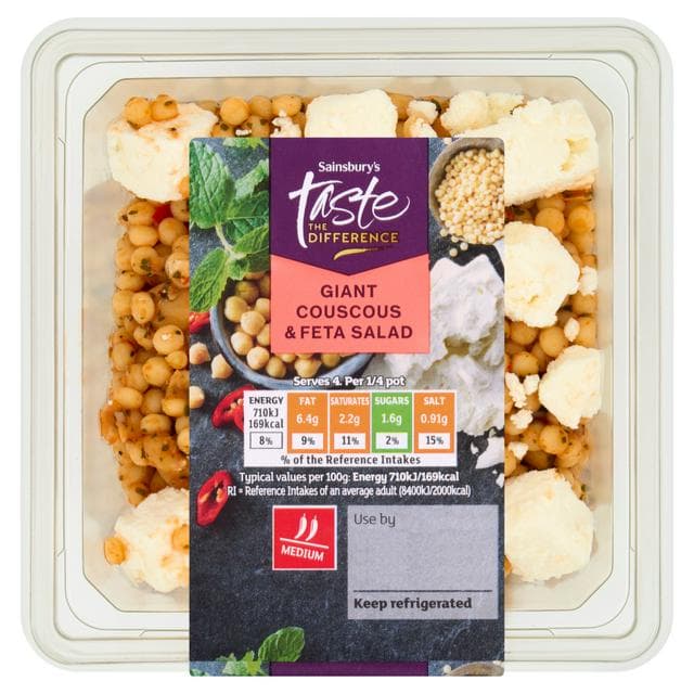 Sainsbury's 400g Giant Cous Cous & Feta Salad, Taste the Difference - gallery image 1