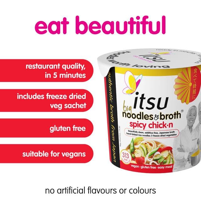 itsu 96g Big Spicy Ramen Instant Noodles & Broth Pot - gallery image 2