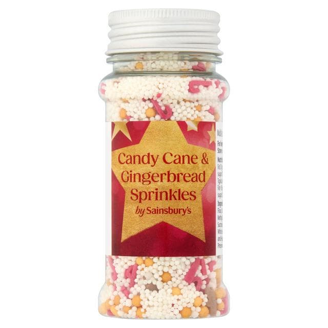 Sainsbury's 75g Candy Cane & Gingerbread Sprinkles - gallery image 1