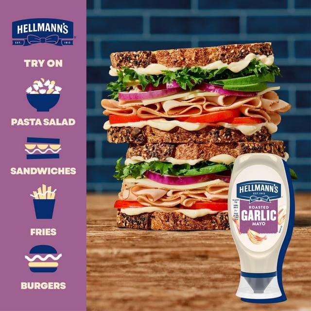 Hellmann's 430ml Roasted Garlic Mayonnaise Sauce - gallery image 3