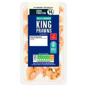 Sainsbury's 90g High Protein Ready to Eat Chilli & Coriander King Prawns