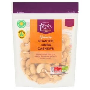 Sainsbury's 150g Natural Roasted Jumbo Cashews, Taste the Difference