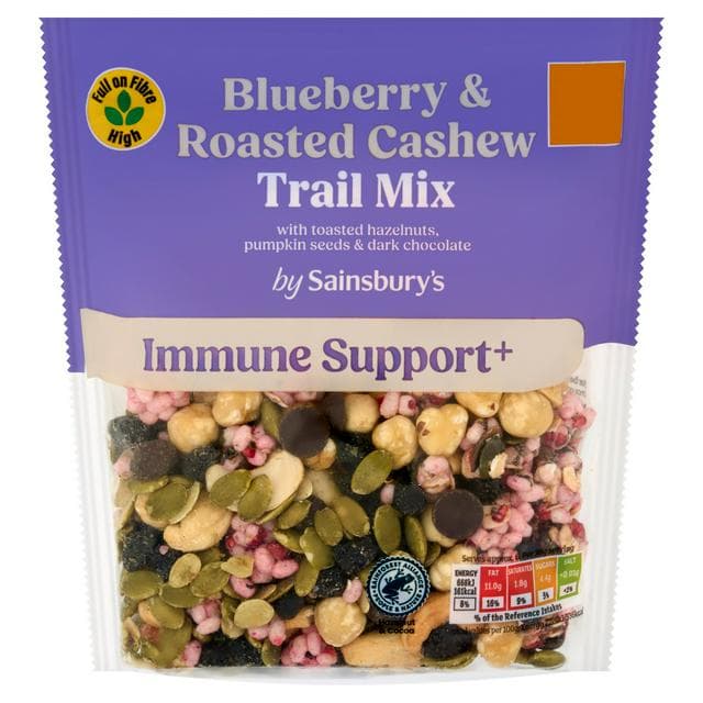 Sainsbury's 200g Blueberry & Roasted Cashew Trail Mix Immune Support+ - gallery image 1