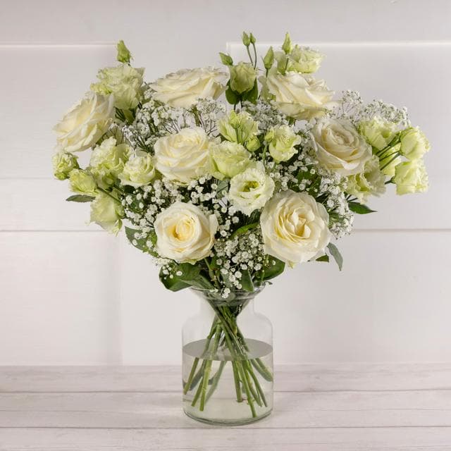 The Lisianthus Bouquet White Flowers - gallery image 1
