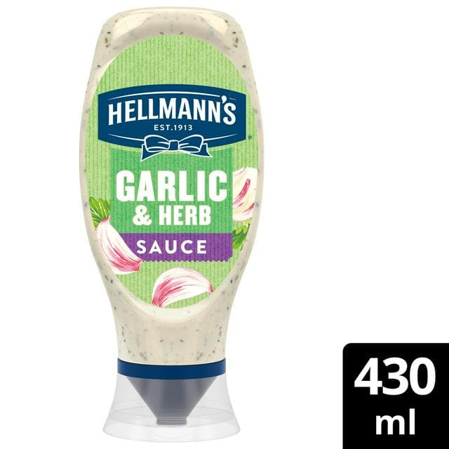 Hellmann's 430ml Garlic & Herbs Creamy Mayo Sauce - gallery image 1