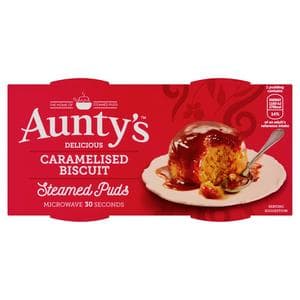 Aunty's Delicious 2 x 95g Caramelised Biscuit Steamed Puds