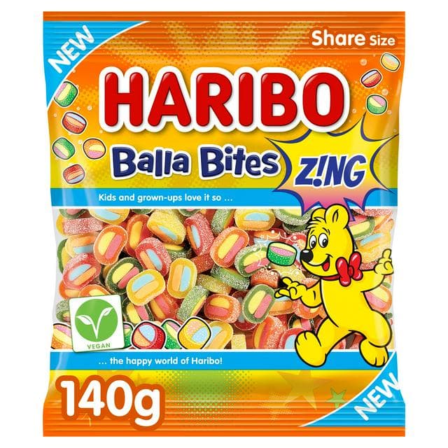 Haribo Balla Bites 140g Zing Candy - gallery image 1