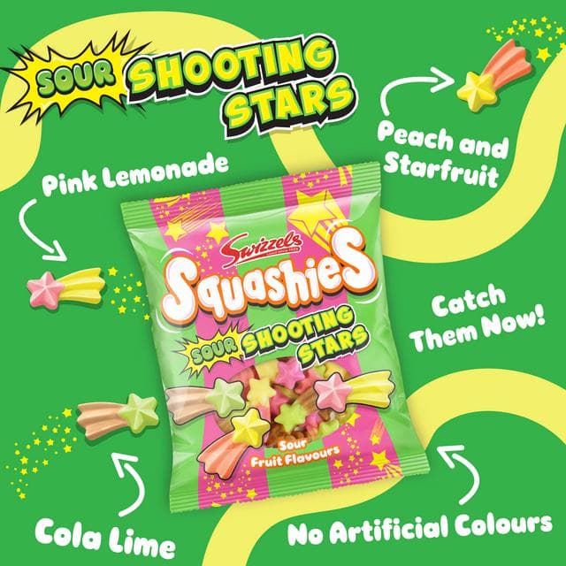 Swizzels Squashies 100g Sour Shooting Stars Candy - gallery image 2