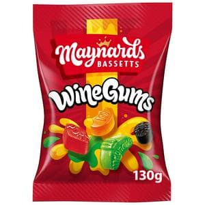 Maynards Bassetts 130g Wine Gums Sweets Bag