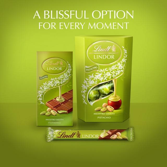 Lindt Lindor 100g Pistachio Milk Chocolate Bar - gallery image 6
