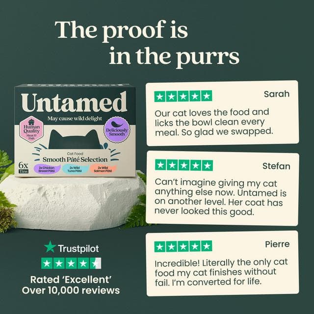 Untamed 6 x 75g Smooth Pate Selection Box Cat Food - gallery image 4