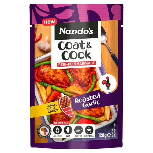 Nando's 120g Roasted Garlic Coat & Cook Peri Peri Marinade Sauce - gallery image 1
