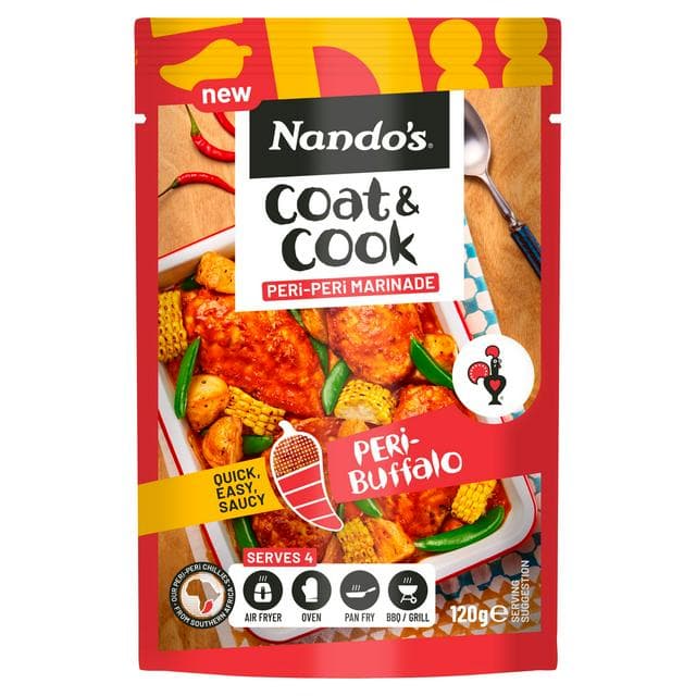 Nando's 120g Buffalo Coat & Cook Peri Peri Marinade Sauce - gallery image 1