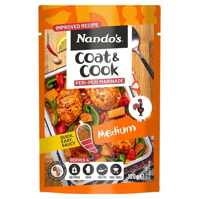 Nando's 120g Medium Coat & Cook Peri Peri Marinade Sauce - gallery image 1