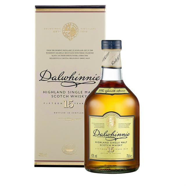 Dalwhinnie 70cl 43% Vol with Gift Box Single Malt Scotch 15 Year Old Whisky Bottle - gallery image 1